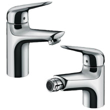 Cargar imagen en el visor de la galería, Pack Grifería Hansgrohe Novus 100 lavabo con válvula + Novus bidé